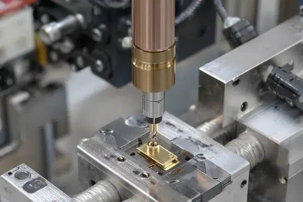A 活力激光 single-emitter module on a high-tech assembly line